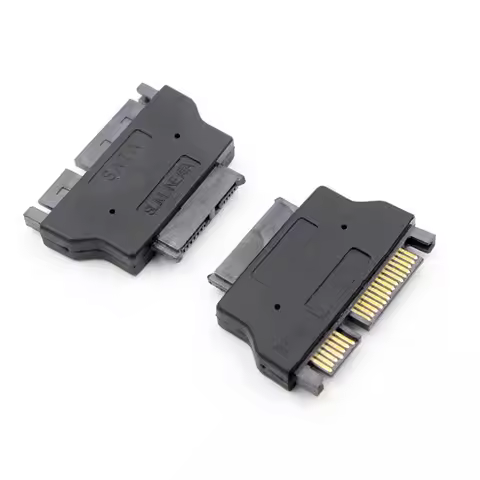 Slimline SATA 13Pin Female to SATA 22Pin Male Converter Serial ATA 7+15 to Slim 7+6 Pin Extend Adapt