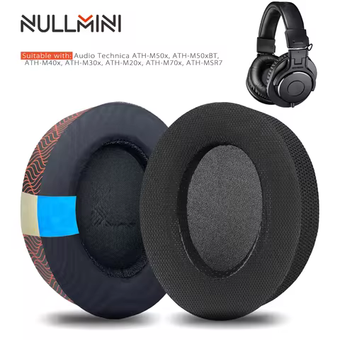 Nullmini Cooling Gel Earpads Replacement Ear Cushion for ATH-M50x M50xBT M40x M30x M20x MSR7 Headpho