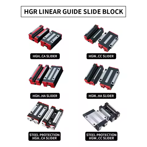 Linear Slider HGH15CA HGH20CA HGH25CA HGH30HA HGH35HA HGH45HA Lengthed HGW15/20/25/30/35/45CC/HC Blo