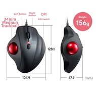 Sanwa Supply | Ergonomic Silent CAD Drawing Trackball Mouse