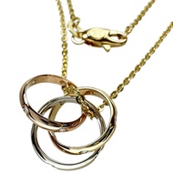 CARTIER/Cartier Diamond Trinity Necklace in 18K Yellow Gold/18K White Gold/18K Pink Gold, 4.7g, 42.0