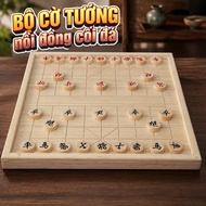 Benrikids 40x41cm Plywood Chinese Chess Set with 3.5cm Chess Pieces, Durable Wooden Chinese Chess Bo