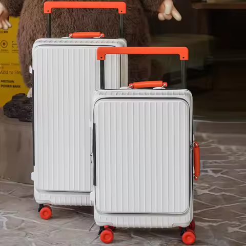 Large Size Travel Suitcases 32/34/36 Inch Wide Handle Scalable Rolling 24-inch Luggage Carrier Side-