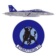 Bulls Squadron fa-18 Water Note 1: 350VFA-37 Six-Frame Suitable for Plastic Assembly Model