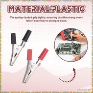 [L U T I] 10Pcs Red and Black Alligator ClipsTerminal Test Clamps Small Metal Electrical Clamps for 