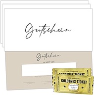 Voucher Cards to Fill Yourself (50 DIN Long) – Blank Voucher to Fill in as a Template Including 2 Go