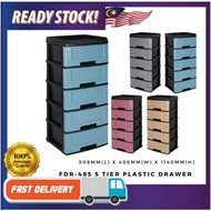 5 Tingkat Plastic Drawer Plastic Storage Plastic Cabinet Storage Organizer Cloth Cabinet Storage Rak Baju Plastik 5 Tier