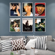 QM🔔Jay Chou Album Cover Decoration Hanging PaintingJayStar Poster Dormitory Bedroom Bar Cafe Photo Frame Hanging Paintin