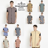 Rosal Men's Muslim Zipper Prayer Vest - By Zayidan| Pakistani Prayer Kurta| Adult Men's Vest