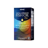GNC Triple Strength Fish Oil Plus Coq-10 60 Softgels