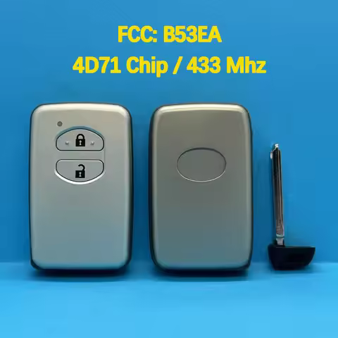 CN007285 Aftermarket 2 Buttons Smart Remote Key FCC B53EA 4D71 Chip 433 MHz Keyless Go For Toyota LA