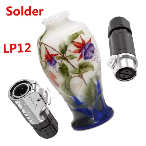 EW-LP12 Industrial Outdoor Quick Lock Small Size M12 Power Cable Connector 2-8 Pin Docking In-line W