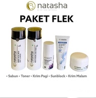 NATASHA SKINCARE Paker Flek /sabun/toner/serum pagi/sunblock/krim malam