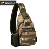 Idogear ยุทธวิธี USB กระเป๋าสะพายสลิงแพ็คกระเป๋าหน้าอก Crossbody Daypack 3527