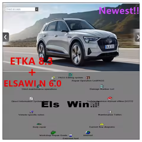 2023 hot sell ELSAWIN 6.0 with E T/ K 8 .3 Newest for A-udi for V-W Auto Repair Software Group Vehic