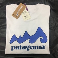 💜 HOTSpot Patagonia / Patania Retro แผนที่ภูเขาง่ายร้อยตัวอักษรพิมพ์หลวมสำหรับผู้ชายเสื้อยืด เสื้อยืด