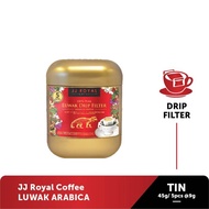 Kopi Premium Indonesia JJ Royal Specialty Coffee Tin 100 Gr Luwak Ground Bubuk & Drip Saring ( Arabi