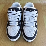 Louis vuitton路易威登 lv trainer 黑白老花牛仔35.5碼