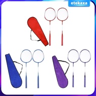 [Etekaxa] Badminton Racket Badminton Racket 1 Pair Hard Feeling Badminton Equipment Badminton Racket for Beach Lawn Beginners