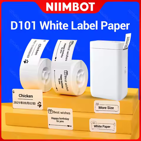 2 Inch Sticker Label Paper Roll 10-25mm Size White Sticker Papers For Portable Niimbot Label Thermal