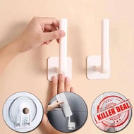 Wall-mounted Punch-free Paper Towel Roll Rack Home Rack Bathroom Multi-functional Cup Hook Rack E8d2