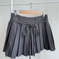 Paula Mini Skirt | Chân Váy Xếp Ly Cạp Thấp Dáng Xoè Trendy Có Quần Bên Trong Kèm Dây Thắt Lưng Thiế