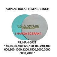 RJA - 3 INCH ROUND SANDPAPER GRIT 40 - 7000 (1 SHEET)