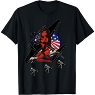 Wwii Nose Art Bomber Devil Men Retro B17 Vintage Bomber T-Shirt