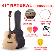 GAMMA - 41 Inch Acoustic Guitar + Accessories Set | Bag String Pick Holder Capo | Gitar Akustik