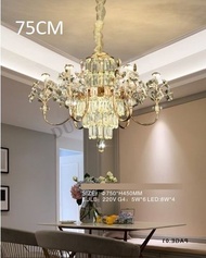 FL 1460 LAMPU GANTUNG KRISTAL CHANDELIER BUNGA 2 UKURAN MODERN KLASIK