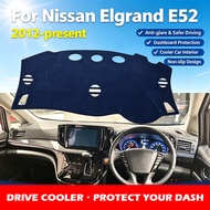 For Nissan Elgrand E52 2012-present Mat Avoid Light Pad Anti-UV Non-Slip Carpet Car Dashboard Sun Sh
