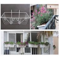 FLOWER HANGING BASKET - RECTANGULAR BALCONY FLOWER RACK