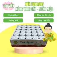 Tealight Candles (100 Tealight Candles, Essential Oil Candles) Burn 2 hours - 4 hours, Safe, Smokele