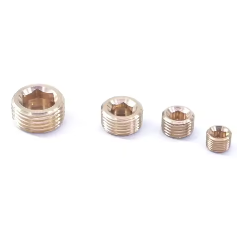 LOT2 M5 M6 M8 M10 M12 M14 M16 M18 M20 M22 Male Metric Thread Brass Countersunk Plug Socket Hex Head 