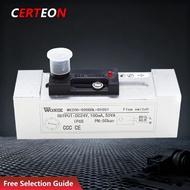 H8LC Water Flow Sensor Inline Adjustable 0.6-8Lmin Internal Threaded Pipe FS-108 Paddle Flow Switch