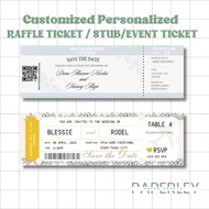 raffle ticket /claim stub /invitation ticket customized personalized