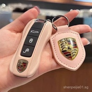 Porsche Pink Diamond Key Shell Cayenne Macan718 Paramela Taycan911 Keychain Modification