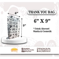 THANK YOU PLASTIC BAG 6" x 9" (500 Pcs)/TERIMA KASIH BEG PLASTIK 6" x 9" (500 Keping)