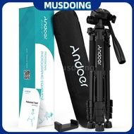 Andoer TTT-663N 57.5inch Travel Lightweight Camera Tripod for Photography Video