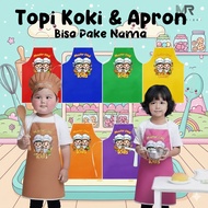 Custom name children's apron, custom name children's chef's hat, custom name children's apron and ch