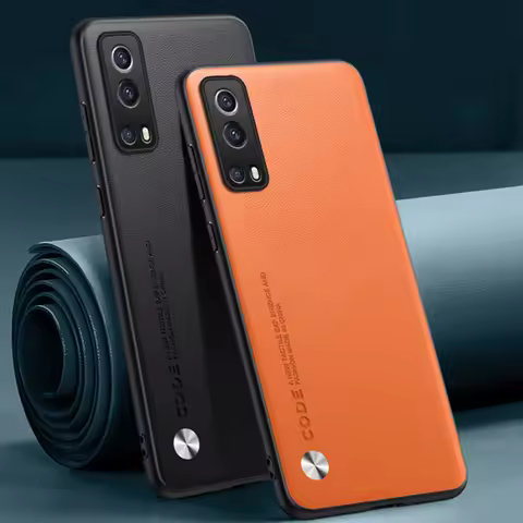 For Vivo Y52 5G iQOO Z3 Case Luxury PU Leather Phone Case For Vivo Y72 5G Protective Cover Matte Sil