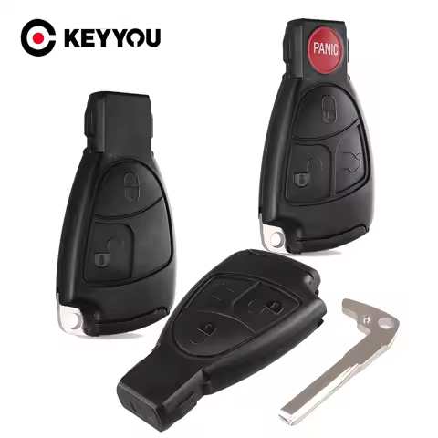 KEYYOU For Benz Replacements 2/3/4 Buttons Smart Key Case Shell Fob Cover For Mercedes-Benz B C E ML
