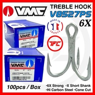 VMC Treble Hook 6X Strong V8527PS 100pcs Per Box X6
