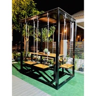 SWING GAZEBO SWING TABLE PAGOLA OUTDOOR INDOOR GARDEN