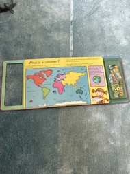 Continents magnetic puzzle book world map for kids