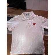 Play CDG Polo Shirt White