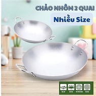 [MULTIPLE SIZES]Son Dung Deep 2-Handle Aluminum Pan Sizes From 24cm to 42cm. Durable Frying Pan with