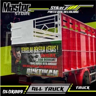 Stiker Decal Pintu Bak Belakang TERUSLAH BEKERJA KERAS All Truk Canter Ragasa Umplung Dyna Giga Dll 
