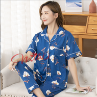 Pijama trung niên nữ B99 - Bộ đồ Pizama Pyzama ngủ mặc nhà mùa hè mùa thu cho mẹ - Thời trang cho ng