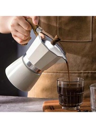 1入組150ml/300ml美式風格手工咖啡壺，八角摩卡壺，適用於方便沖咖啡，歐式滴漏式咖啡壺，適用於瓦斯爐和電磁爐